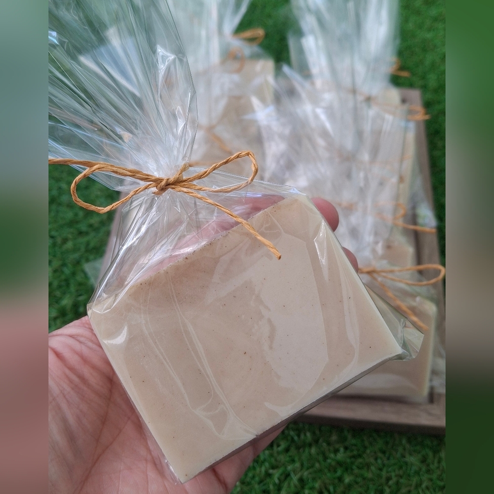 (5) Handmade Oat, Almond, Honey & Cinnamon Soap